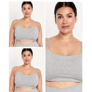 Old Navy Active  Light Support Cloud Comfy Sports Bras Light Gray Size 3X (3)